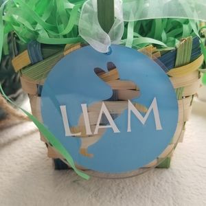 Custom acrylic Easter basket tags